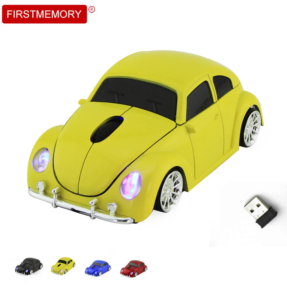 Wireless Computer Mouse Cool Sport Car Shape Mice 1600DPI Optical PC Gaming Mause With USB Receiver For Laptop Notebook Tablet