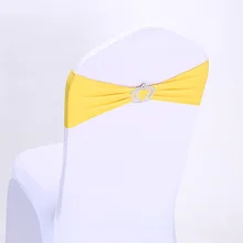 Золотисто-розовая синяя блестящая металлизированная лайкра пояс с пряжка с короной ленты из спандекса на стулья для свадебного декора вечерние кушаки для стула