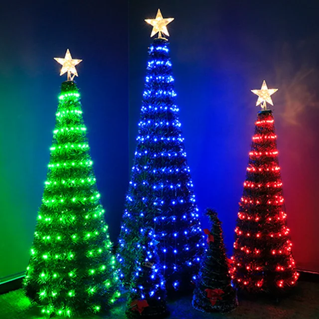 LED La chaîne lumineuse 319 LEDs lancée par sapin de Noël Guirlande  Lumineuse RGB