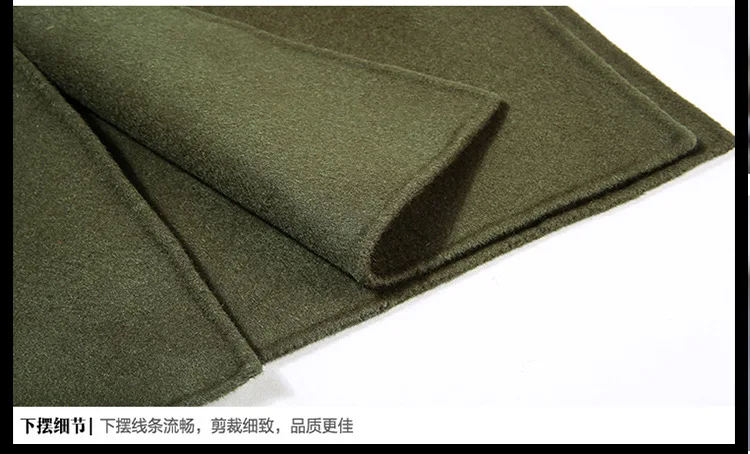 women's winter overcoats beige belt Double-sided wool cashmere outwear autumn plus size ladies fashion long free ship