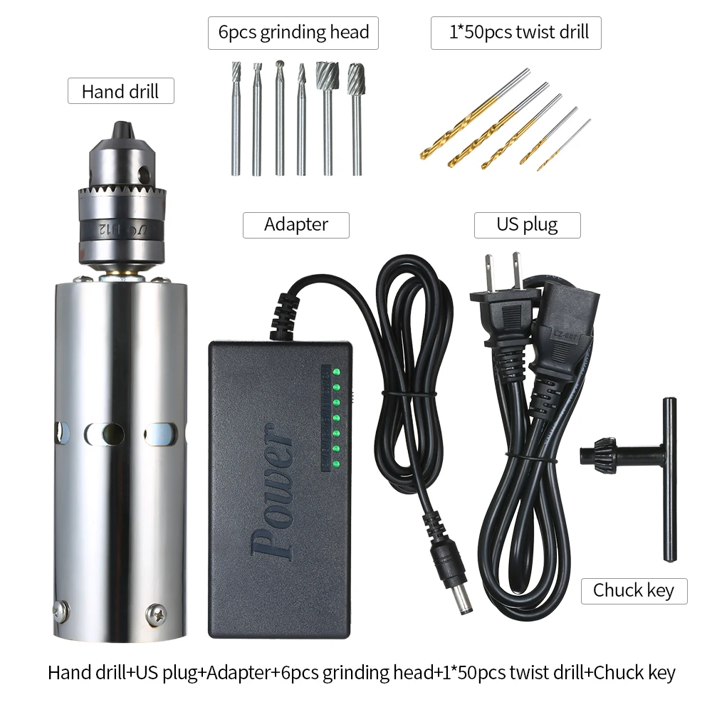 

DC 12~24V Micro Precision Small Electric Drill Mini Jade Grinding Drilling Grinding Polishing Cutting Carving DIY Hand Drill