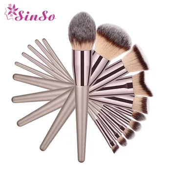 

SinSo Professional Makeup Brushes Set Wooden Handle Make up Brush Foundation Powder Blush Eyeshadow Eyebrow Makeup Brush Tools