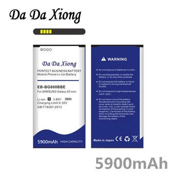 

DaDa Xiong 5900mAh EB-BG800BBE EB-BG800CBE Battery Replacement For Samsung GALAXY S5 mini battery G870 SM-G800F SM-G800H