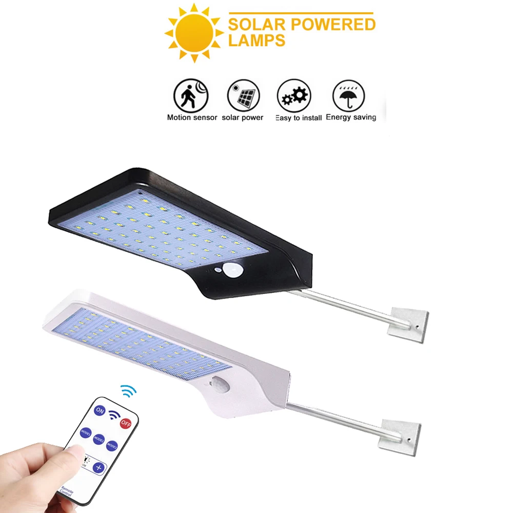 

remote new 36/48 LED solar light solar lamp Outdoor LED Solar Power Street Wall Lamp PIR Motion Sensor security spotlights