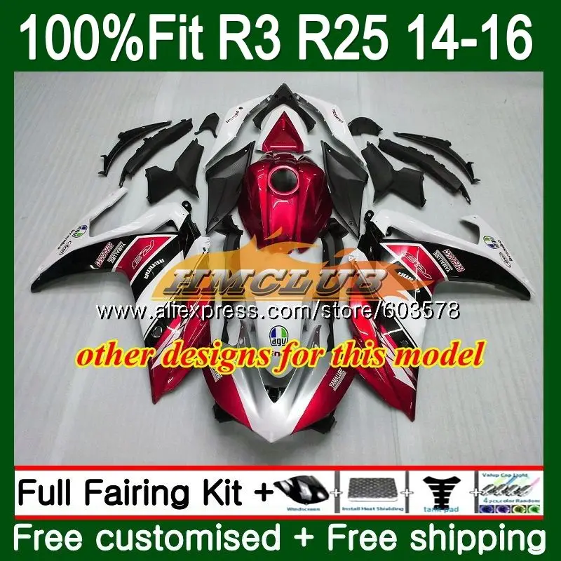 Инъекций для YAMAHA YZF R3 R25 YZFR25 сине-белые 63CL. 61 YZF-R3 YZF-R25 R 25 YZFR3 14, 15, 16, 17, обтекатель oem