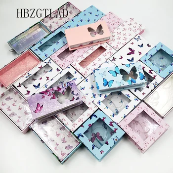 

NEW wholesale eyelash packaging box lash boxes packaging custom logo 25mm mink eyelashes faux cils magnetic butterfly case bulk