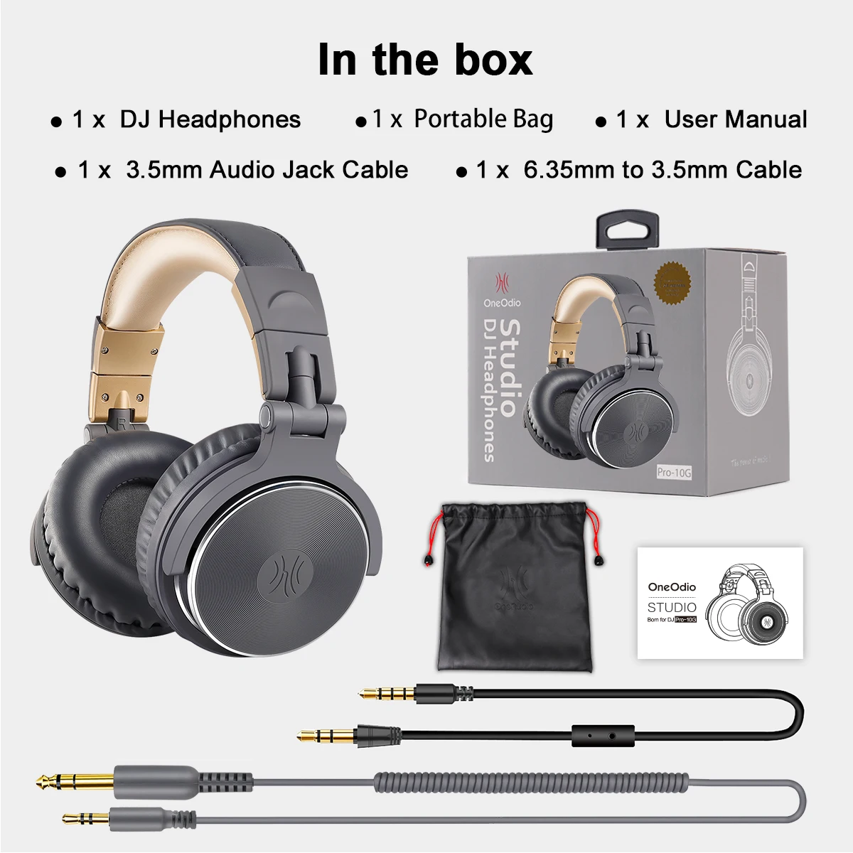 Oneodio Pro10/30/50 Wired Headphones Professional Studio DJ Headphone with Microphone Over Ear Monitor Recording Stereo Headsets