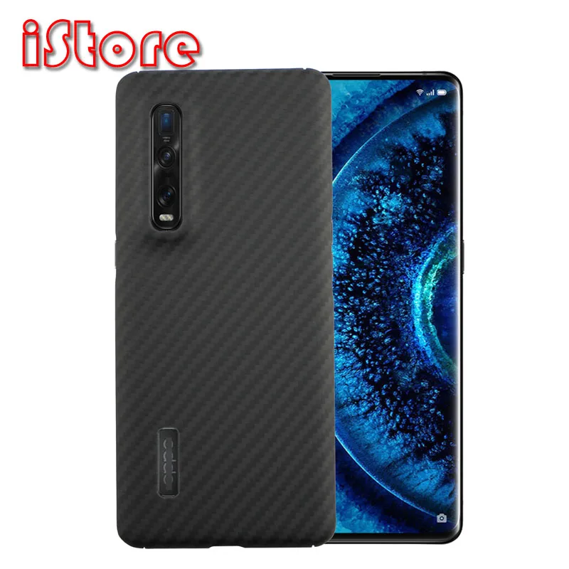Углеродное волокно чехол для телефона OPPO FIND X2 Pro тонкие и светильник атрибуты