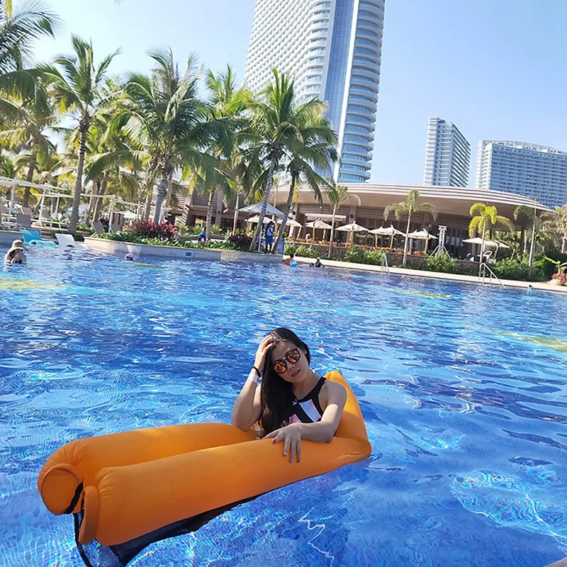  Portable Swimming Inflatable Floating Lounger Pool Float Bed Swimming Pool Sea Inflating Recliner B