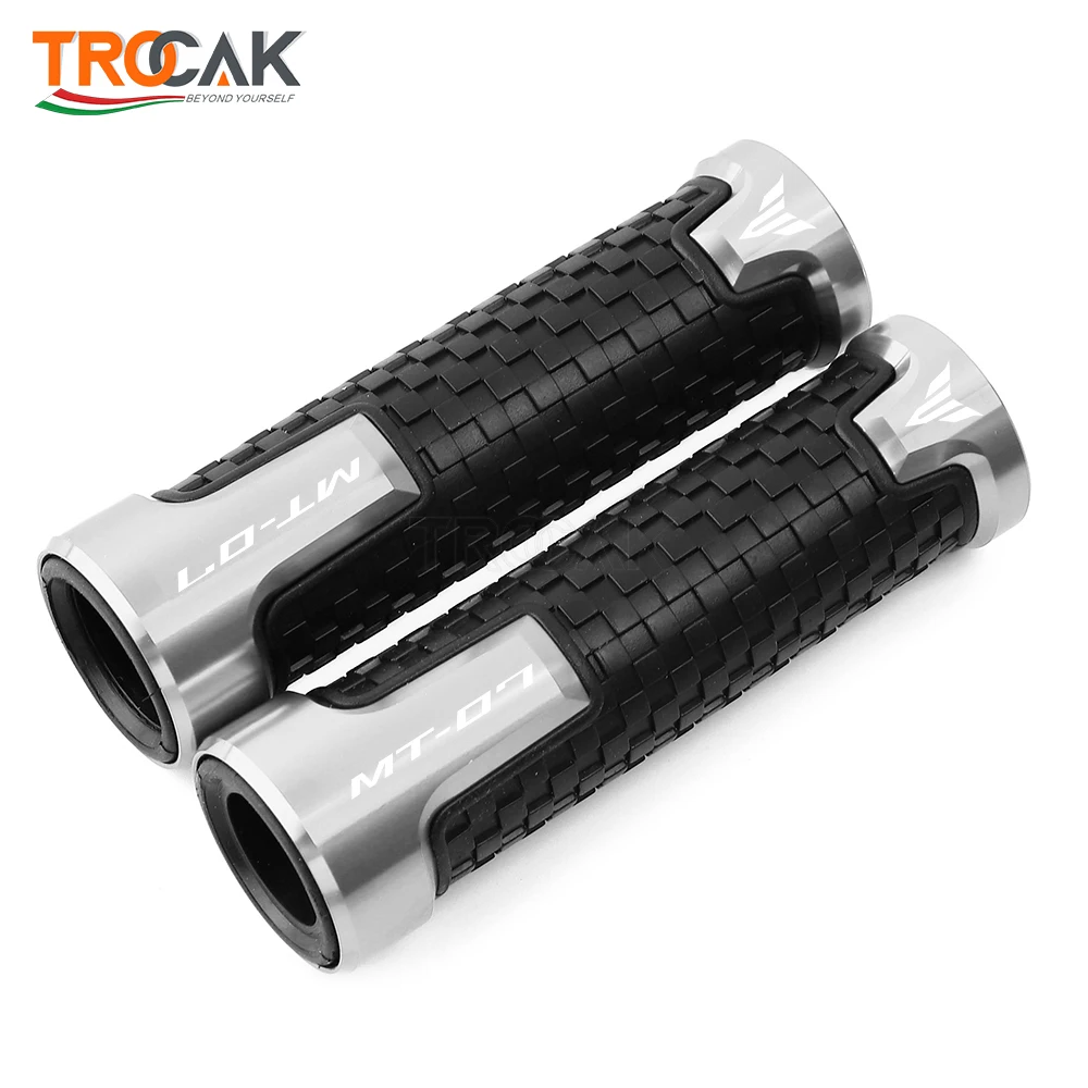 For Yamaha MT07 MT 07 MT-07 2014-2021 Motorcycle handlebar grips CNC PVC handle bar Rubber Gel Grips Motocross handle hand Grips