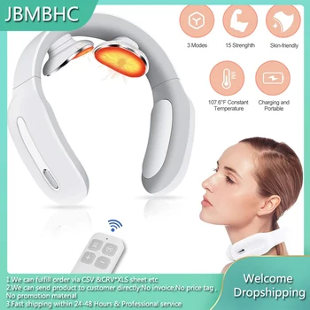 

Portable Neck Massager with Heat Pulse Smart Cordless Neck Massage Deep Tissue Trigger Point Massage for Women Men Best Gift