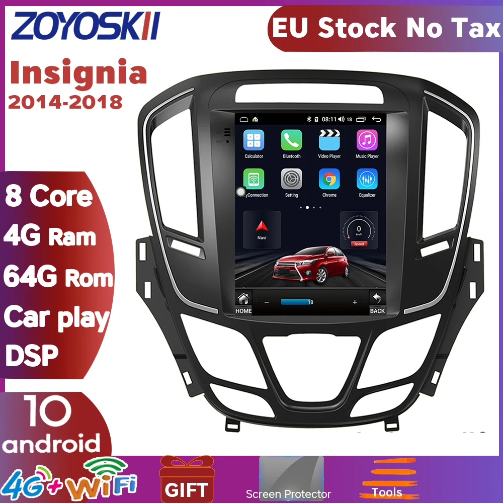 ZOYOSKII Android 9 0 10 os 4 дюймов вертикальный экран Автомобильный Радио GPS bluetooth навигатор