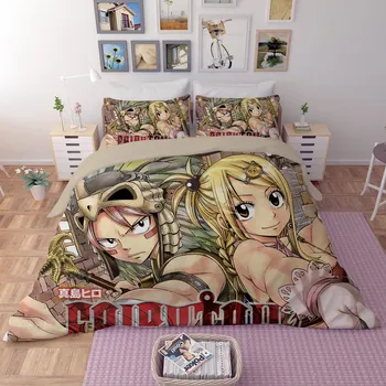 

2019 fashion Fairy Tail soft Bedding Set Bed Linen Bedding Covers Comforter Bedding Sets Bedclothes Bed Set (NO sheet)