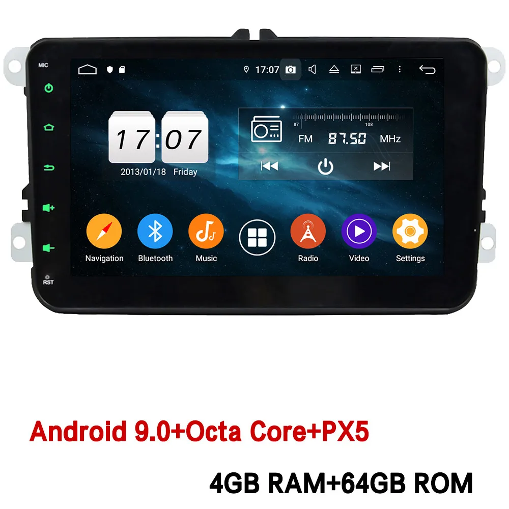 4GB RAM x 64GB ROM Klyde ips 4G Android 9 Восьмиядерный 4 Гб ОЗУ+ 64 ГБ DSP BT автомобильный DVD мультимедийный плеер Радио стерео для Seat Leon Altea Toledo Alhambra - Цвет: 4GB RAM x 64GB ROM