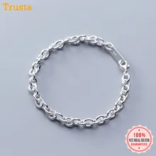 Trustdavis,, 925, Настоящее серебро, модное, 0,5 см, браслет на цепочке, браслеты, 16,5 см, для девочки-подростка, леди, ювелирное изделие, DA281