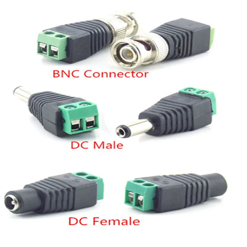 12 В DC BNC разъем питания постоянного тока штепсельная розетка переходник разъем для видеонаблюдения системы безопасности Коаксиальный CAT5 для камеры светодиодный C12