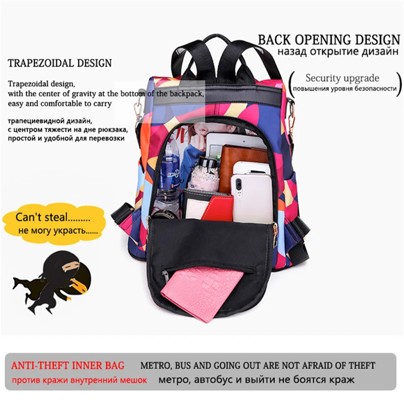 Summer 2023 Multifunctional Anti-theft Backpacks Oxford Cloth