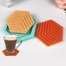 DIY Round Coaster Silicone Molds for Resin Tea Mat Coaster Molds for Resin Casting Mold Diameter 11cm/10cm Colors Random
