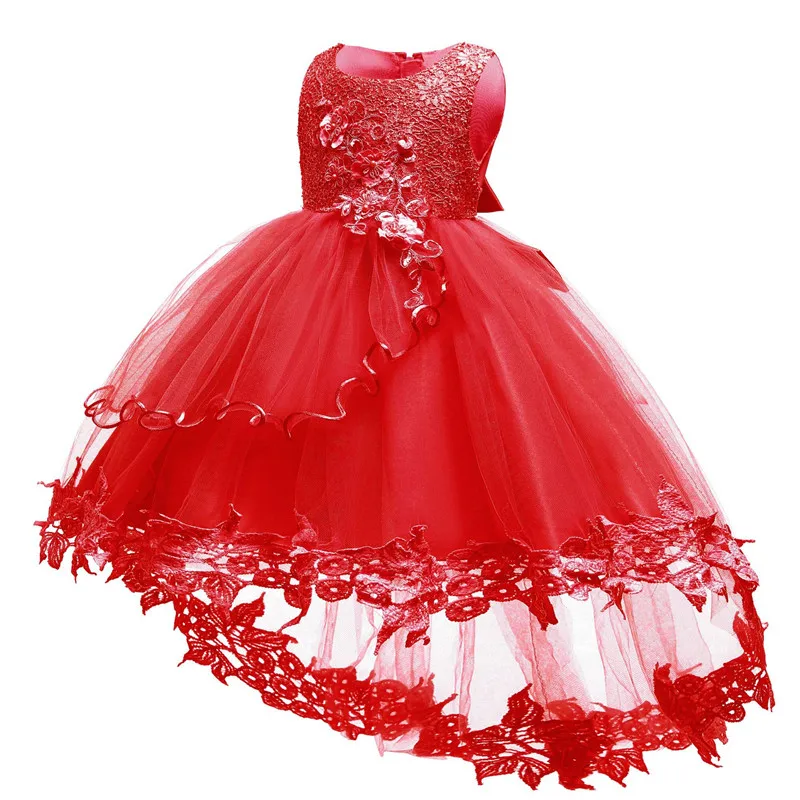 Платье для маленьких девочек от 0 до 24 месяцев, 1 год, платья для маленьких девочек на день рождения, платье с лепестками из тюля, Vestido, праздничное платье принцессы