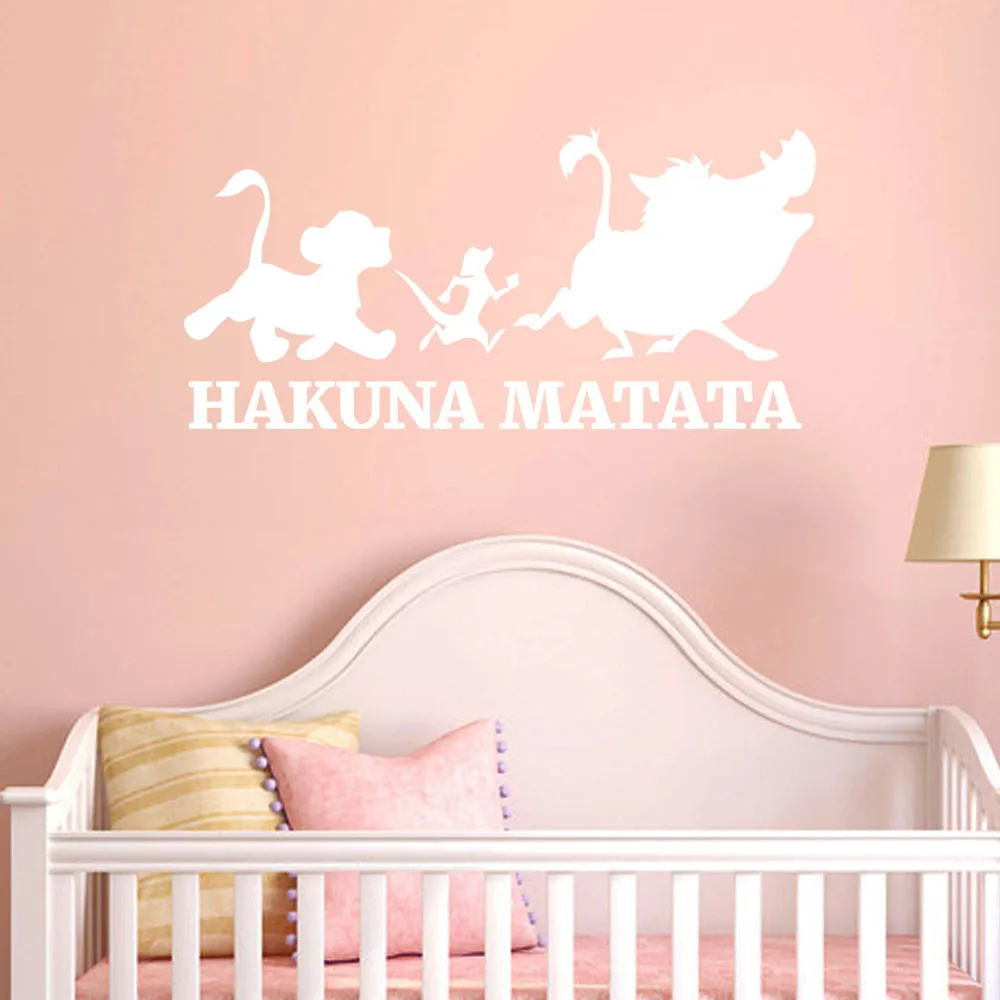Настенные наклейки домашний декор для гостиной для Hakuna Matata не беспокойтесь Цитата настенный декоративный съёмный виниловый стикер на стену горячая Распродажа A3086