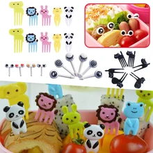 6/10 шт. Bento животных Еда фрукты выбирает вилки Коробки для обедов дома Кухня Декор питания