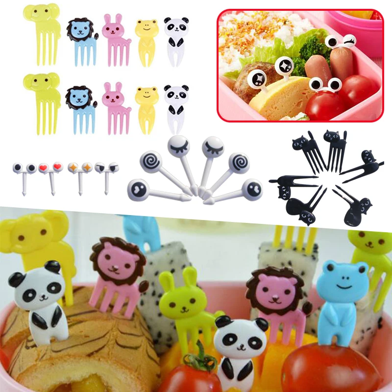 

6/10Pcs Bento Animal Food Fruit Picks Forks Lunch Box Home Kitchen Supply Decor