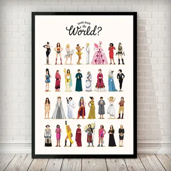 

Paintings On The Wall Canvas Modern Fashion Pictures for Home Design Who Run The World Decorative Prints Wall Decor Frameless