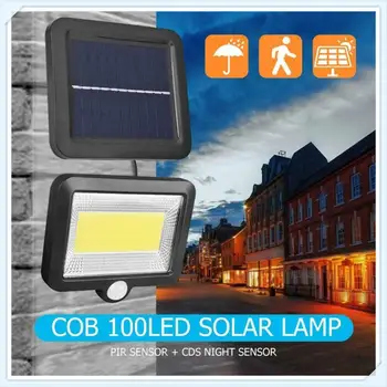 

100 LED Solar Light PIR Motion Sensor Detection Wall Lamp Energy-saving Solar Lamp Waterproof Security Garden Lamp Street light