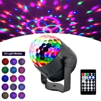 

Stage Light with Remote Control 100-240V Christmas Decor Party DJ Bar Holiday Lighting Dance Lamp Strobe Light 15 Colors