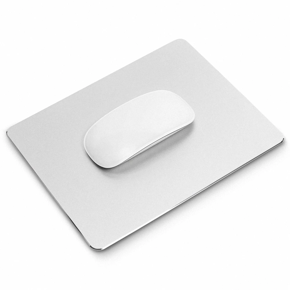 Hard Metal Aluminum Mouse Pad Smooth Double Side Design Mouse Mat Waterproof Fast and Accurate Control for Gaming and Office