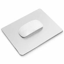 Hard Metal Aluminum Mouse Pad Smooth Double Side Design Mouse Mat Waterproof Fast and Accurate Control for Gaming and Office
