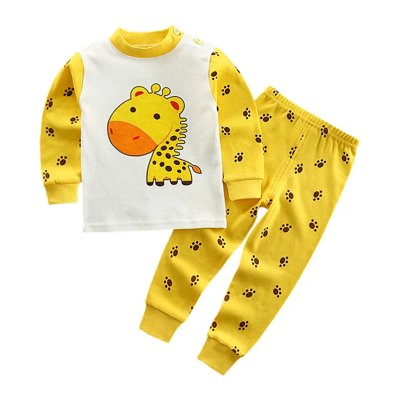 

Baby Pajamas Children Sleepwear Autumn Baby Sets Boys Girls Cartoon Print Pyjamas Pijamas Cotton Nightwear Clothes Kids Clothing