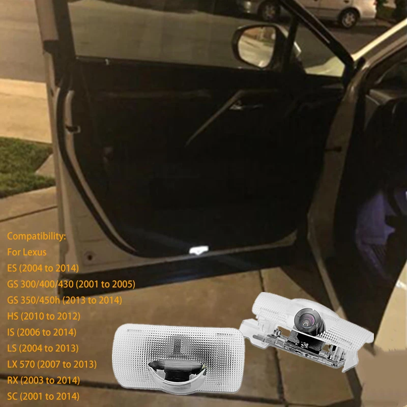 

2PCS Auto Welcome Light Door Led Projection Lamp Laser for Lexus ES HS IS LS LX RX SC GS 300/400/430 Buld Voltage 12V