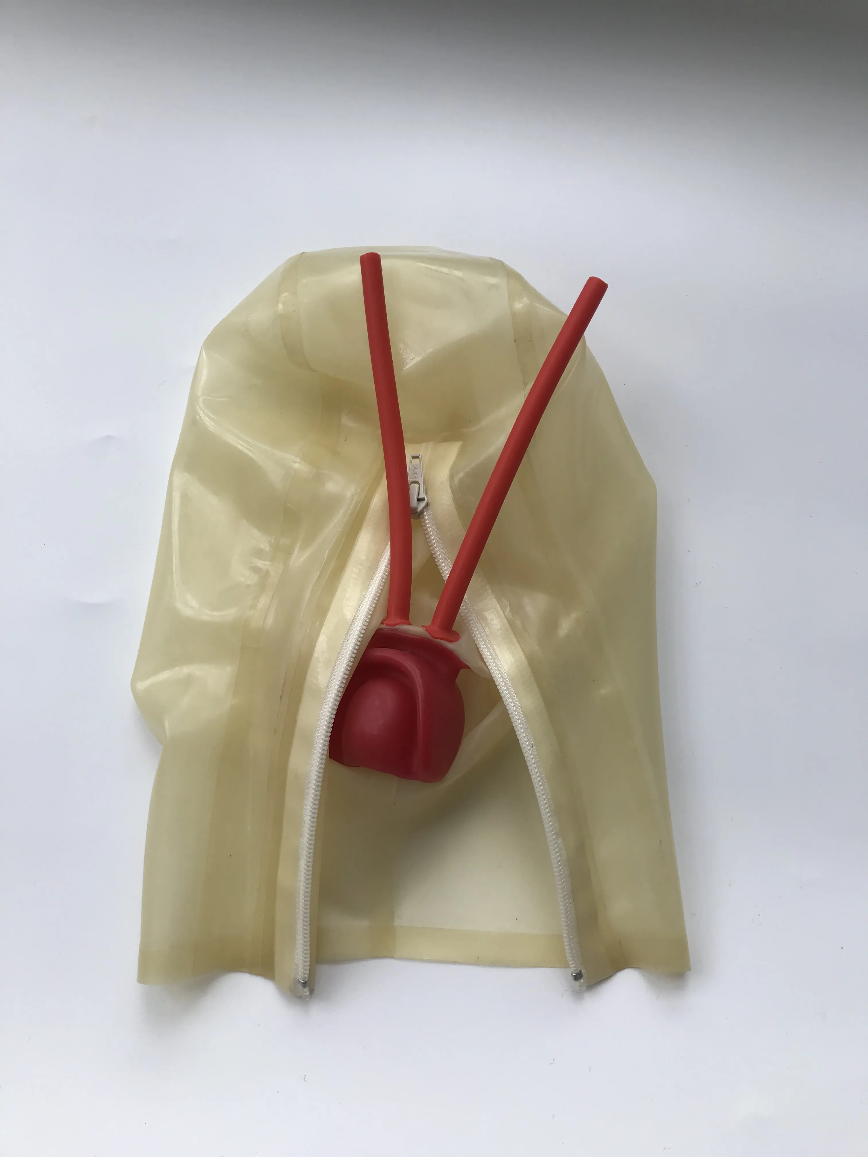 Sexy Exotic Lingerie Latex Hood Mask Fetish Teeth Gag Nose Tubes men stretch g string panties,men stretch thong underwear