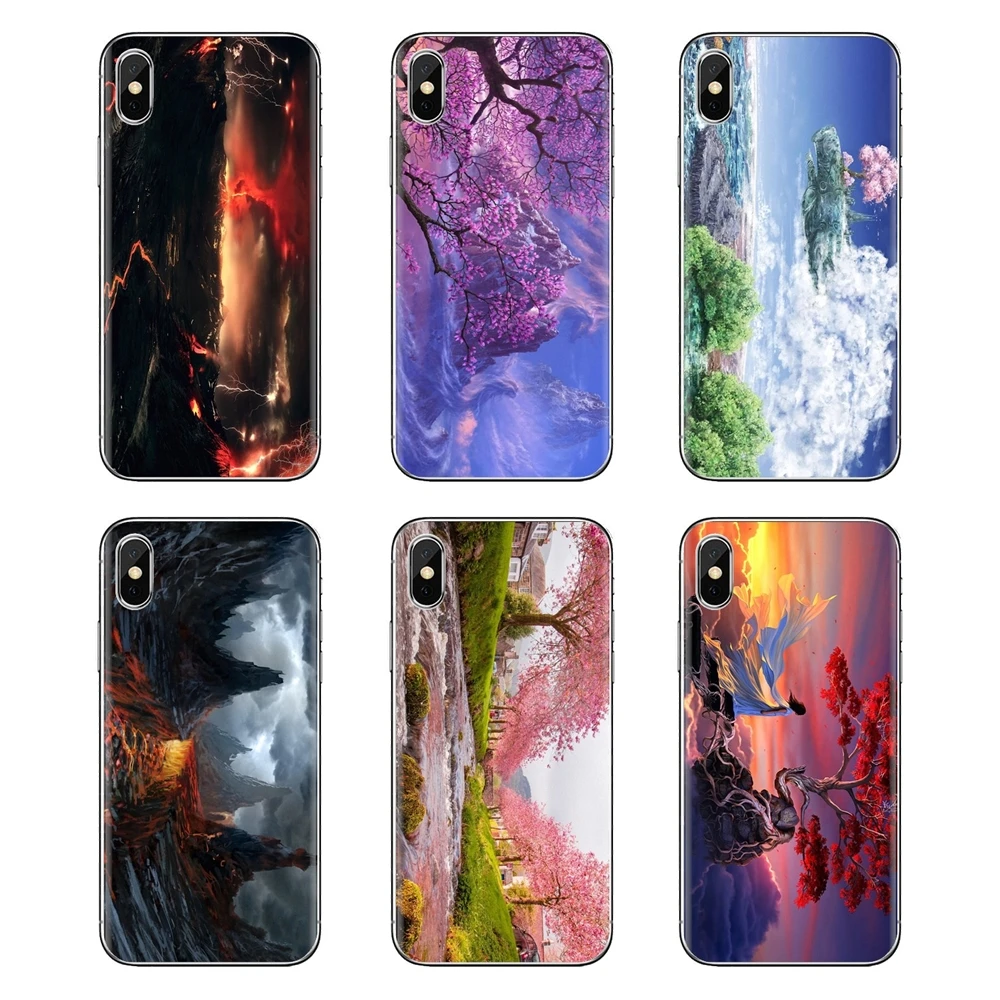 Прозрачный мягкий чехол для Xiao mi 6 A1 Max x 2 5X 6X Red Note 5 5A 4X 4A A4 4 3 Plus Pro Сакура Lava Fantasy |