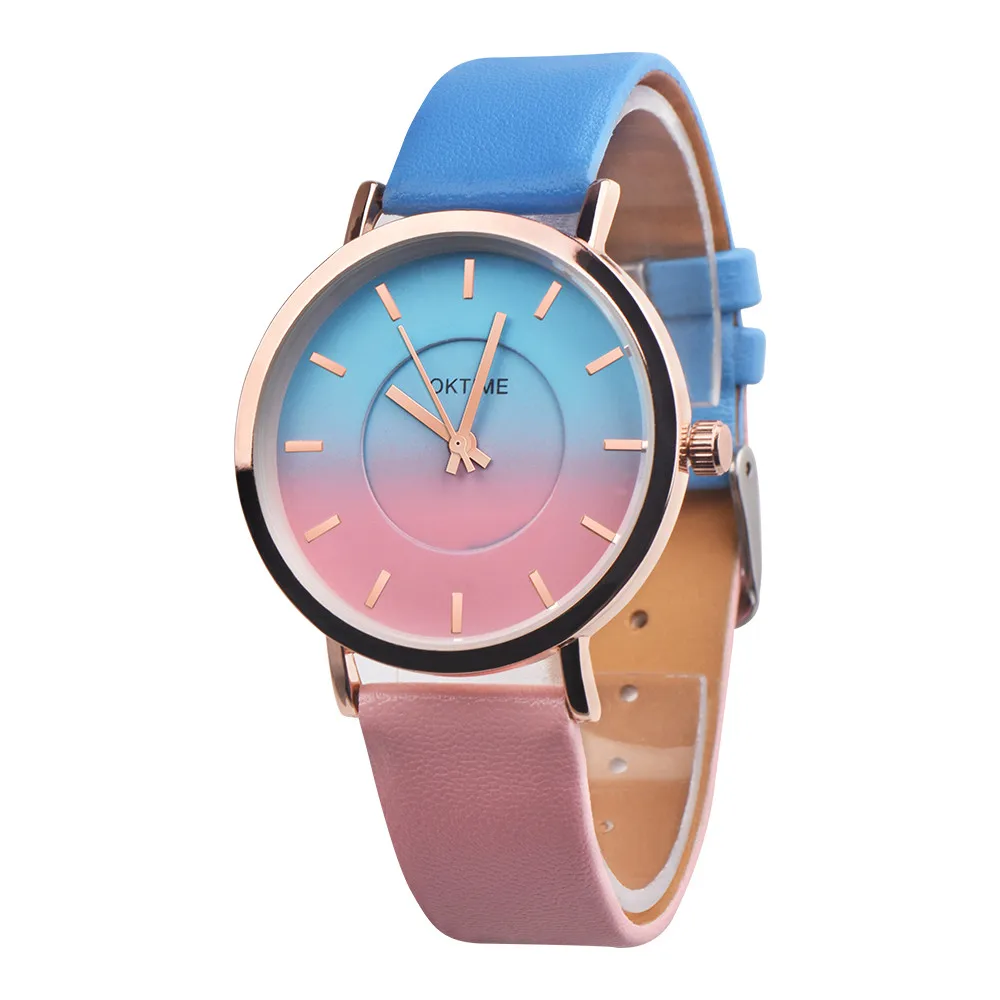 2020 Fashion Rainbow Watches Watch For Women Bracelet Unisex Simple Quartz Canvas Belt Wrist Clock Dress Wristwatch Luxury | Наручные