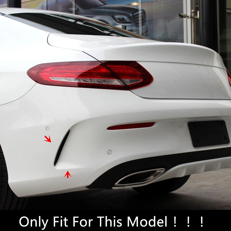 Car Spoiler Accessories Rear Bumper Spoiler Canard Decoration Cover Trim For Mercedes Benz C Coupe C205 2015-