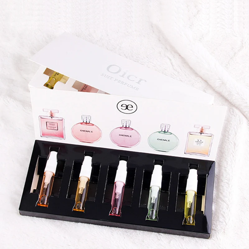 

5pcs/Set Women Perfume Atomizer Perfumed Valentine's Day present Fashion Lady Flower Fruit Fragrance Perfume with Box