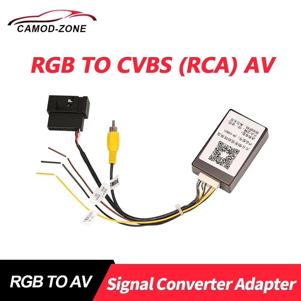 Конвертер сигнала RGB-CVBS (RCA) для камеры заднего вида VW Passat CC Tiguan RNS510 RCD510 RNS315 в AV |