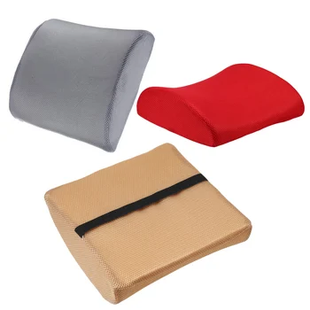 

Car Office Home Memory Foam Seat Chair Lumbar Back Support Cushion Pillow Grey/Hazel/Red
