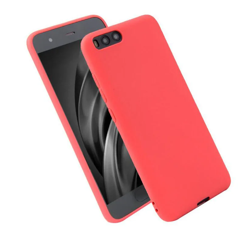 Xiaomi Mi 6 Mi6 Crystal Clear And Matte Candy Solid color Silicone TPU  case for Xiaomi Mi 6 Mi6 Ultra thin cover case phone belt pouch