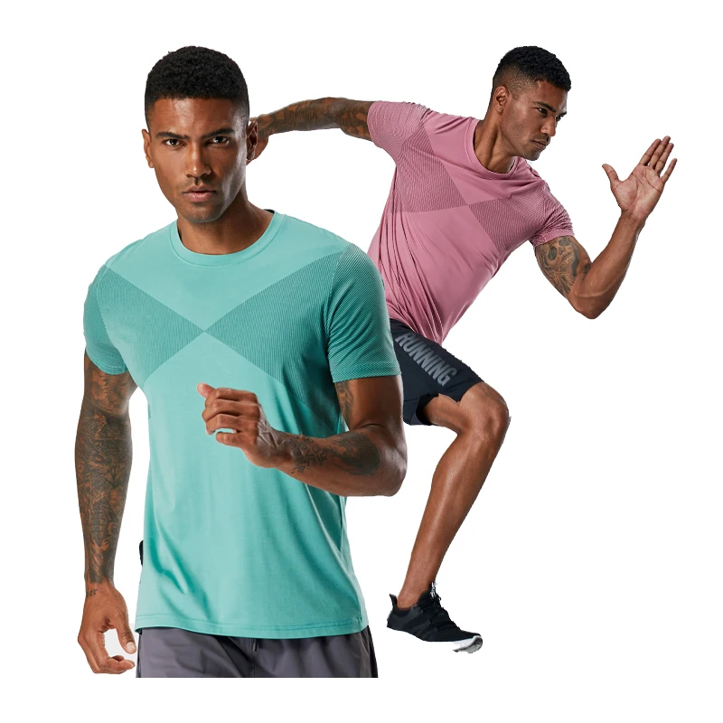 Мужская футболка для бега Спортивная быстросохнущая облегающая уличная