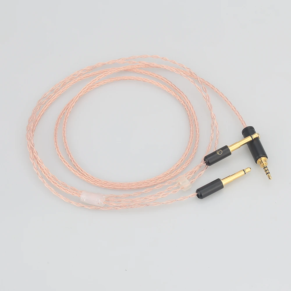 Audiocrast 8cores Replacement Headphones Cable Audio Upgrade Cable For Meze 99 Classics Focal Elear Headphones Pure Copper Cable