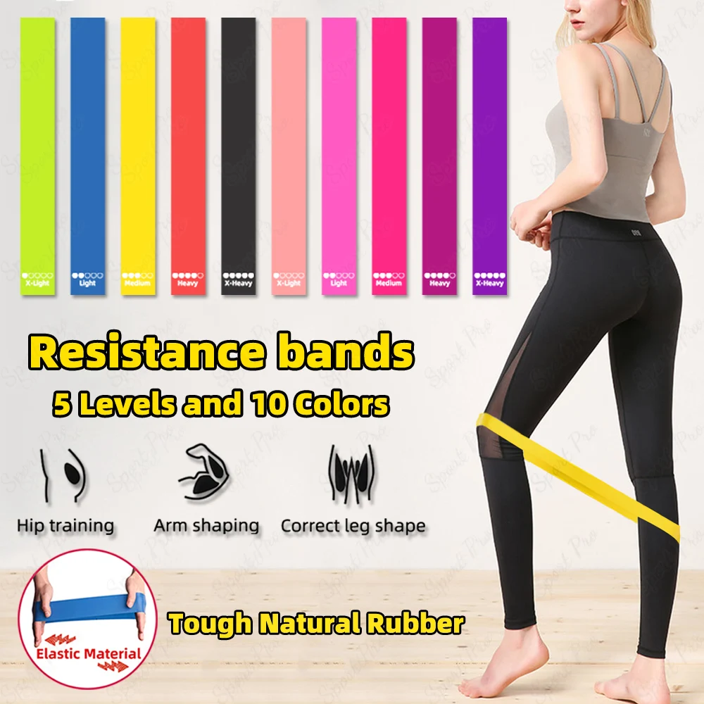 Bandas de resistencia para Fitness, bandas de goma elásticas para culturismo deportivo