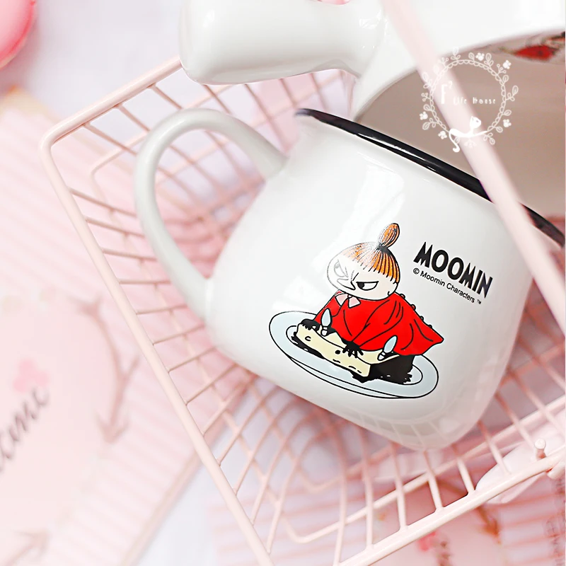 Розовый мультфильм Бегемот Moomin керамическая Большая объемная кружка Милая Фея Mumin норки чашки и кружки для воды Детский подарок