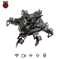 Adeept Robot araña Hexapod, dispositivo con seguimiento de objetivo OpenCV, transmisión de vídeo, para gatear Raspberry Pi 3