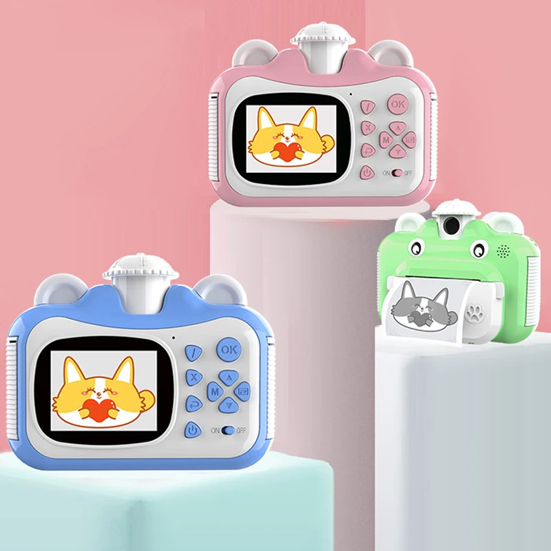 

Children Camera Instant Print Camera For Kids 1080P Digital Camera With Thermal Photo Paper Child Toy Camera For Birthday Gifts