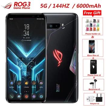 Перейти на Алиэкспресс и купить Новый бренд Asus ROG 3 Strix Edition, 5G, игровой телефон, 6,59 дюймов, 12 ОЗУ, 128 Гб ПЗУ, Snapdragon 865, 6000 мАч, 144 Гц, FHD + AMOLED ROG3