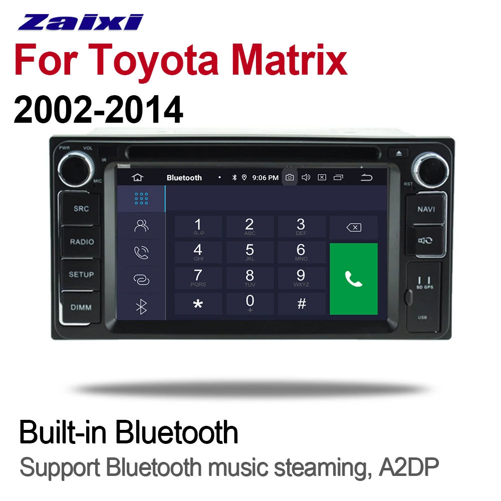 Автомобильный мультимедийный плеер 6 2 дюйма Android для Toyota Matrix 2002 ~ 2014 Din Wi Fi GPS