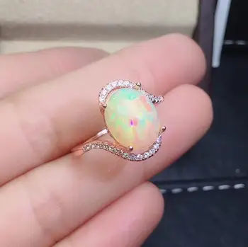

Natural And Real Opal Ring Wedding Engagement Rings for Women 925 sterling silver Ring